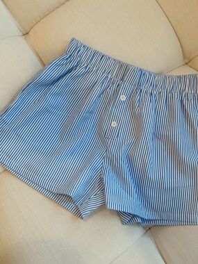 Nautical Striped Women’s Elastic Waist Shorts